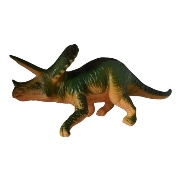 Vintage  1998 Triceratops Hard Plastic Toy Pretend Learning - Picture 1 of 3